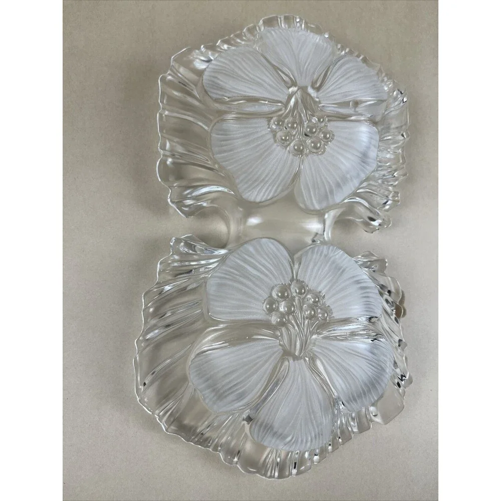 Mikasa Frosted Crystal Glass‎ Hibiscus 13